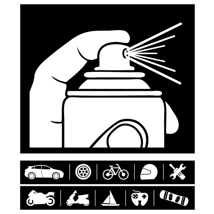 Vernice-removibile spray Nero opaco - D-GEAR